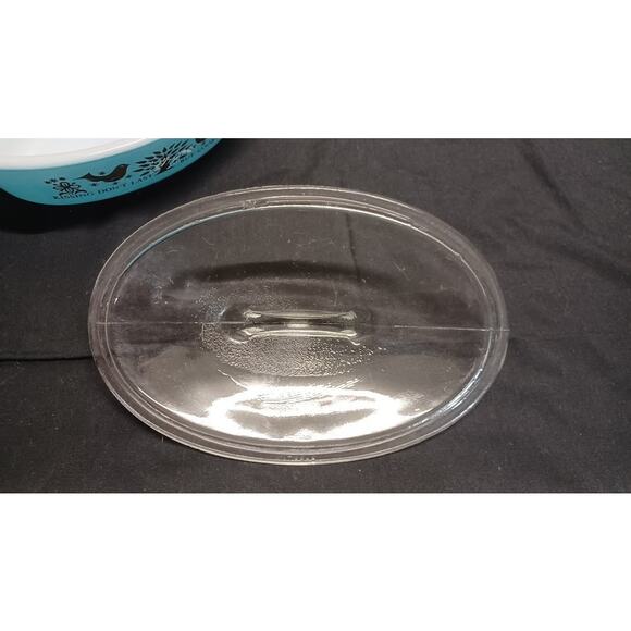 Vintage Sears Glasbake Ovenware 1 Quart Dish Kissing Don't Last But Cookery Do - Picture 9 of 13